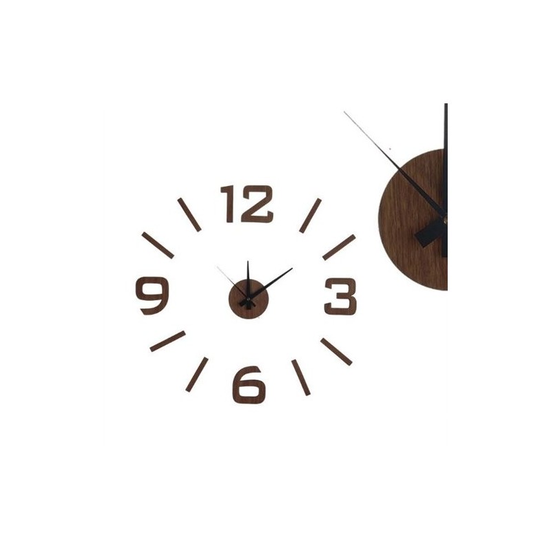 Reloj Adhesivo Efecto Madera 60 cm