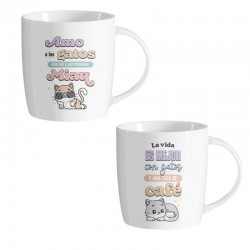 Taza Mug Gatos x2 Modelos...