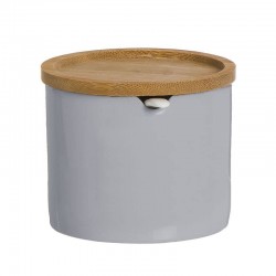 Azucarero de ceramica gris...
