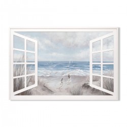 Cuadro Ventana Playa 120x80...