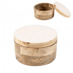 Caja Redonda de Madera con...