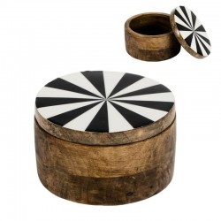 Caja Redonda de Madera con...