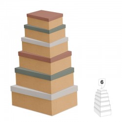 Cajas de Cartón Kraft x6...