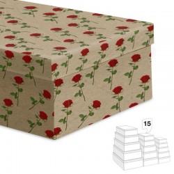Cajas de Cartón Kraft Rosas...