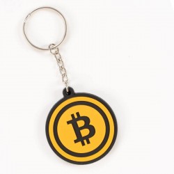 Llavero Goma Bitcoin 5x5 cm...