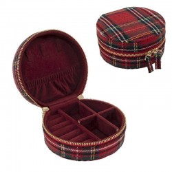 Joyero de Viaje Tartan Rojo...