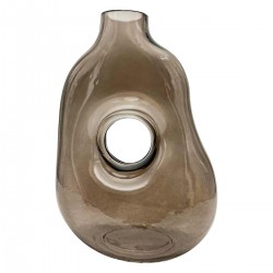 Jarrón de Cristal Gris con...
