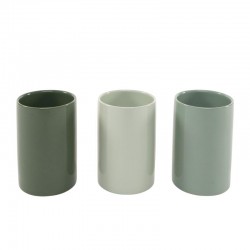 Pack 3 Vasos Cerámica Verde...