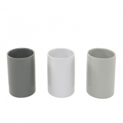 Vaso Cerámica Grises x3...