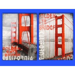 Set de 2 cuadros Golden Gate Bridge