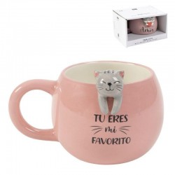 Mug Figura Gato 400ml, Taza...