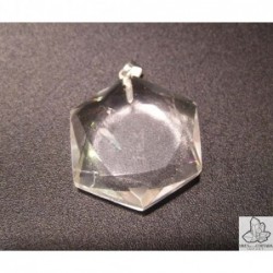 Colgante forma geométrica Hexagonal Cuarzo Blanco