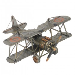 Avión Vintage De Metal Gris...