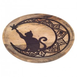 Bandeja Gato De Madera De...
