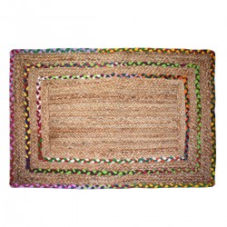 Alfombra De Jute Multicolor...