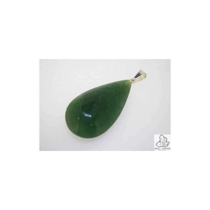 Colgante Lagrima de Cuarzo Verde