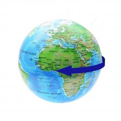 Globo terráqueo azul...