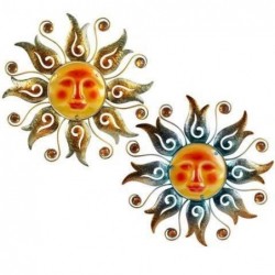 Aplique Pared Decorativo x2 Sol 40 cm