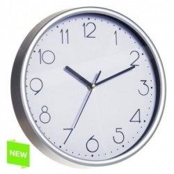 Reloj de Pared Numeros Silver 25 cm