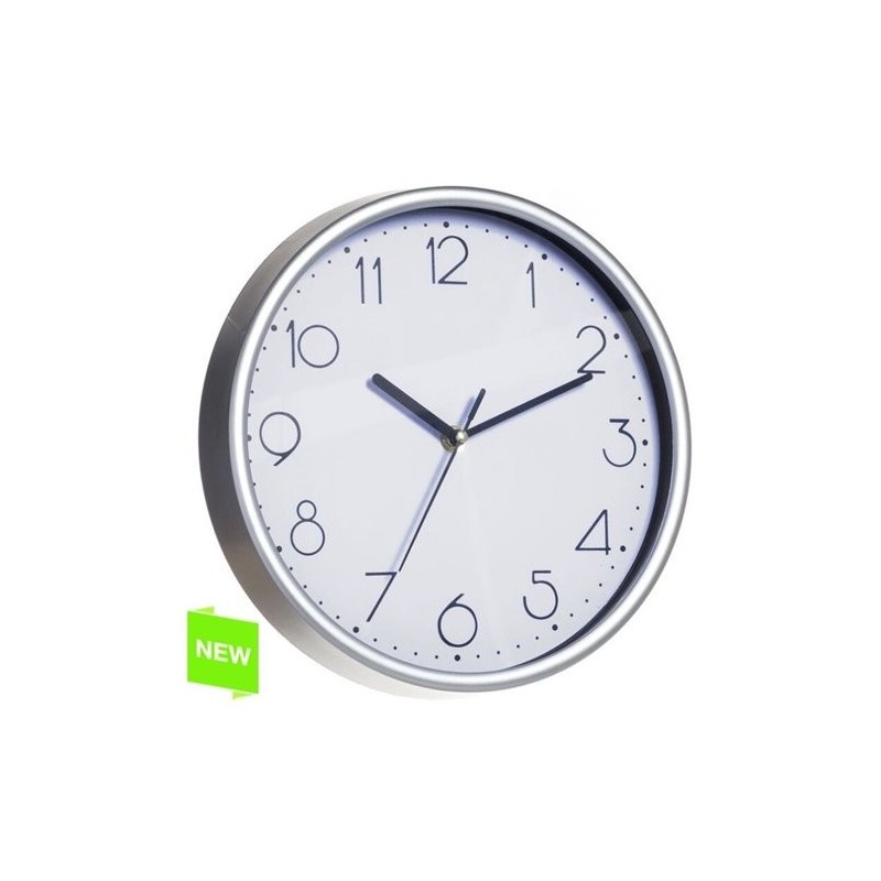 Reloj de Pared Numeros Silver 25 cm