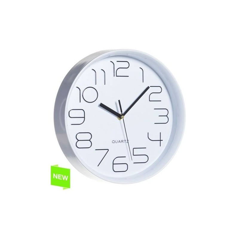 Reloj de Pared Numeros Blanco 28 cm