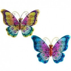 Aplique De Pared x2 Mariposa Vidriera 26 cm
