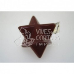Colgante Merkaba en jaspe Rojo