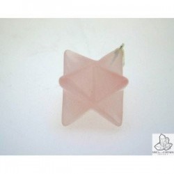 Colgante Merkaba en Cuarzo Rosa