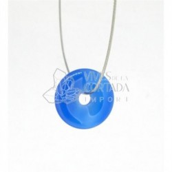 Donut Peque?o Agata Azul para Colgante
