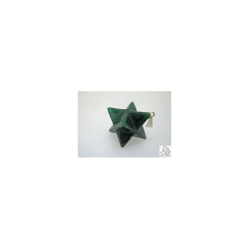 Colgante Merkaba en Cuarzo Verde