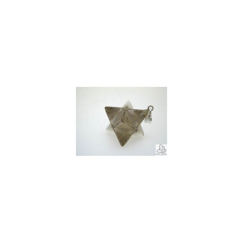 Colgante Merkaba en Cuarzo Ahumado