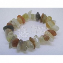 Pulsera Elástica Chip Agata Natural