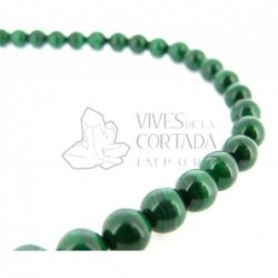 Hilo Malaquita Natural Bola Lisa 8 mm